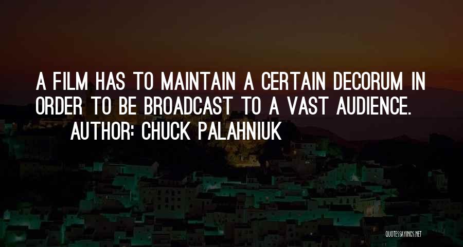 Decorum Quotes By Chuck Palahniuk