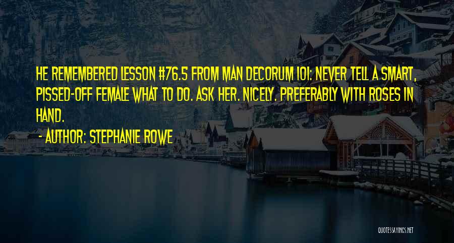 Decorum Quotes By Stephanie Rowe