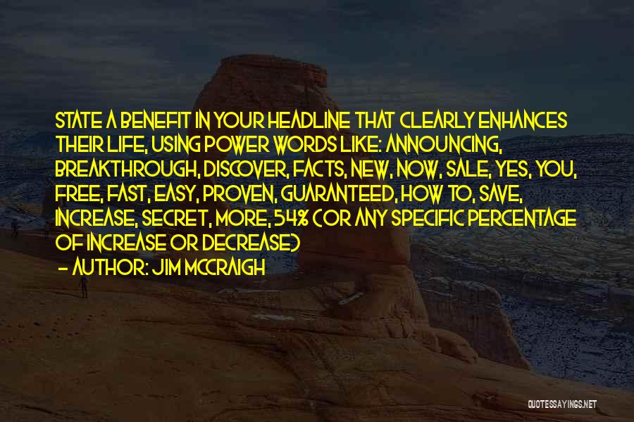 Decrease Quotes By Jim McCraigh