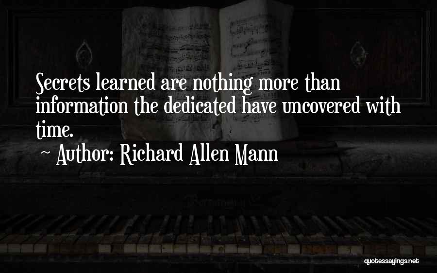 Dedicated Quotes By Richard Allen Mann