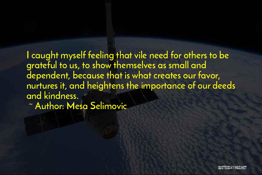 Deeds Of Kindness Quotes By Mesa Selimovic