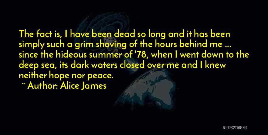 Deep Down Dark Quotes By Alice James