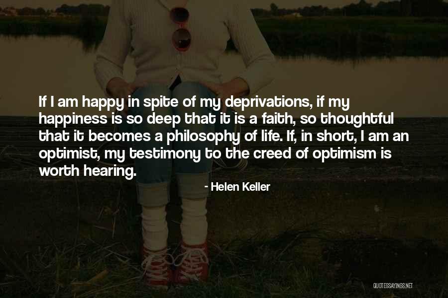 Deep Life Philosophy Quotes By Helen Keller Deep Life Philosophy Quotes By Helen Keller