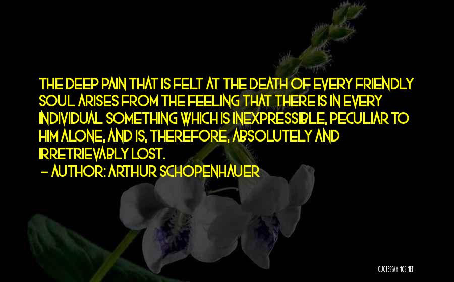 Deep Pain Quotes By Arthur Schopenhauer