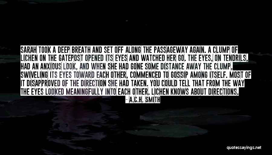 Deep Set Eyes Quotes By A.C.H. Smith Deep Set Eyes Quotes By A.C.H. Smith