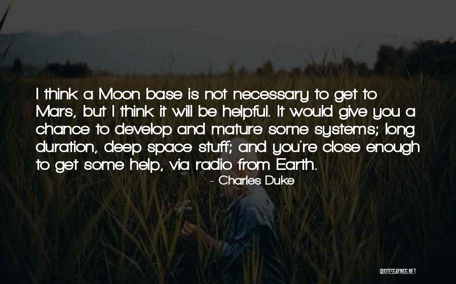 Deep Space Quotes By Charles Duke