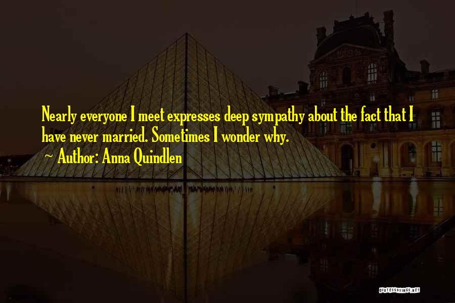 Deep Sympathy Quotes By Anna Quindlen