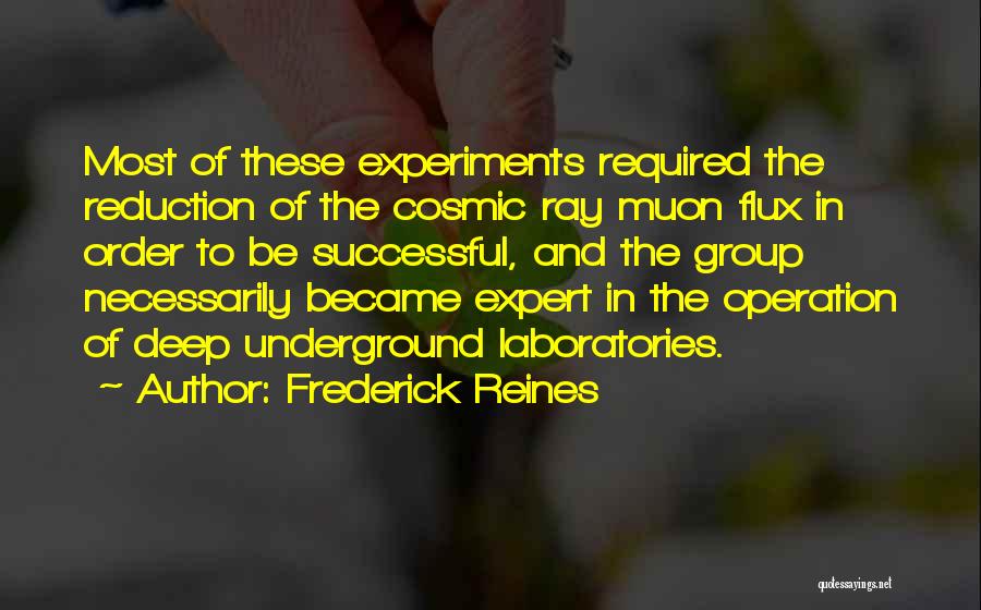 Deep Underground Quotes By Frederick Reines