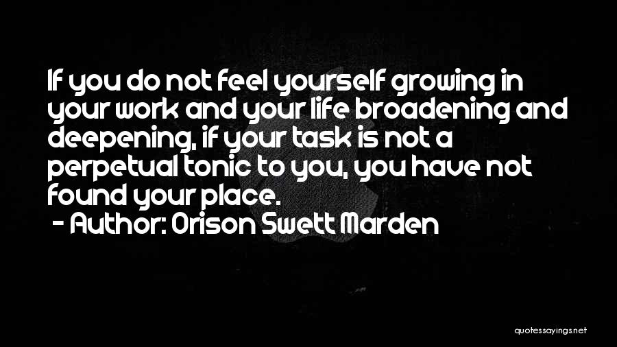 Deepening Quotes By Orison Swett Marden