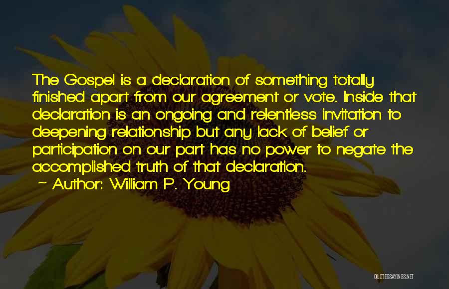 Deepening Relationship Quotes By William P. Young