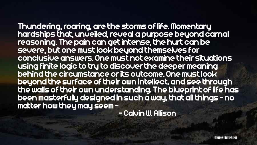 Deeper Meaning Of Life Quotes By Calvin W. Allison