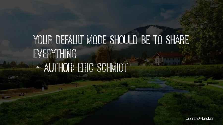 Default Quotes By Eric Schmidt