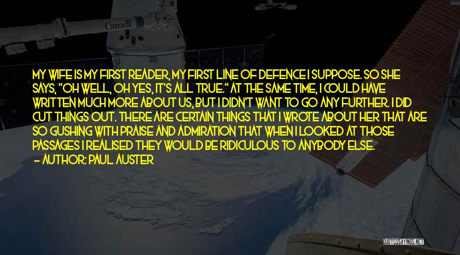 Defence Quotes By Paul Auster