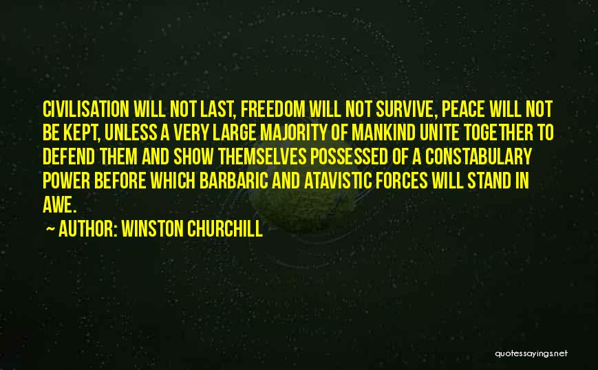 Defend Freedom Quotes By Winston Churchill