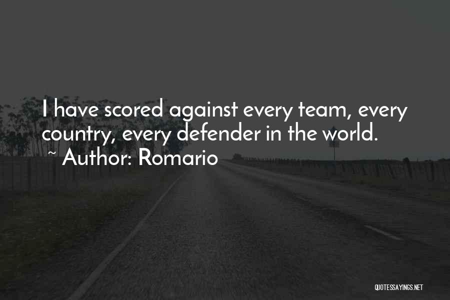 Defender Quotes By Romario