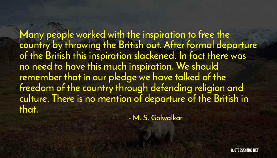 Defending People Quotes By M. S. Golwalkar Defending People Quotes By M. S. Golwalkar