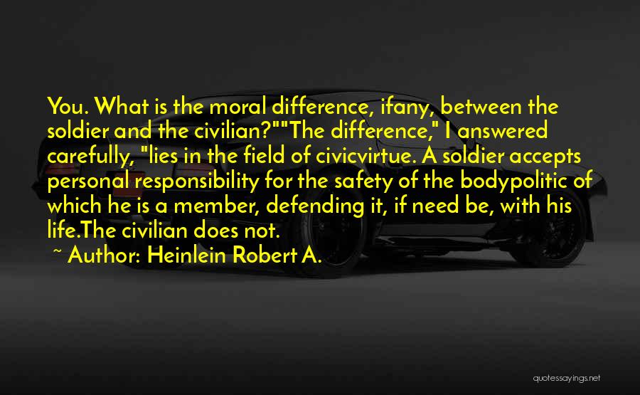 Defending Quotes By Heinlein Robert A.