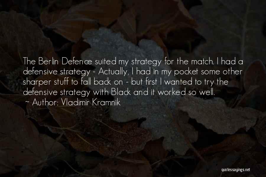 Defensive Back Quotes By Vladimir Kramnik