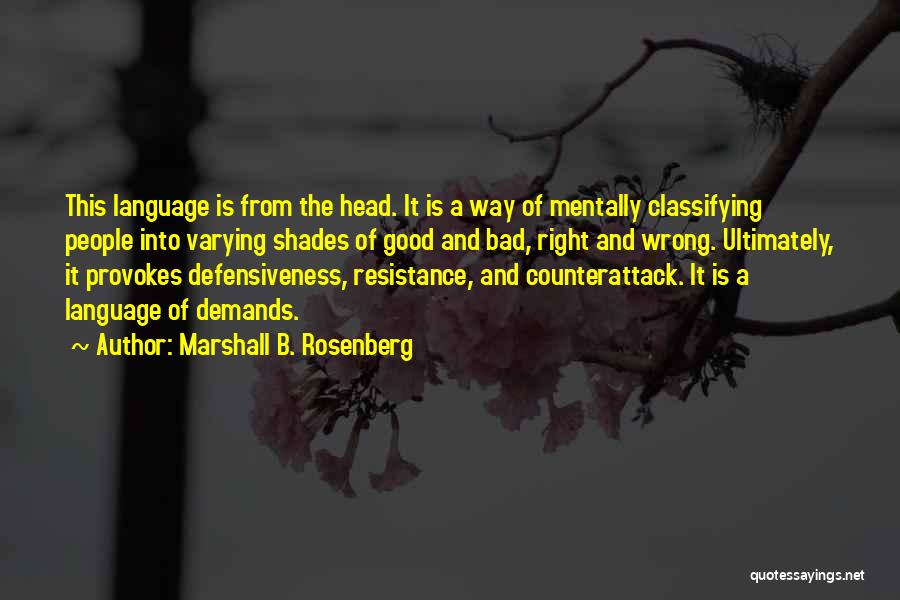 Defensiveness Quotes By Marshall B. Rosenberg