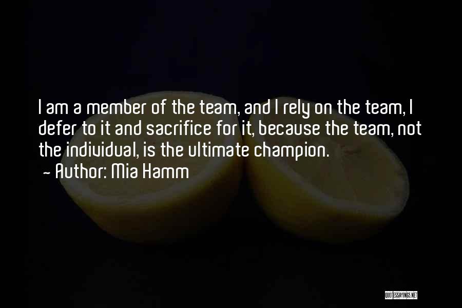 Defer Quotes By Mia Hamm