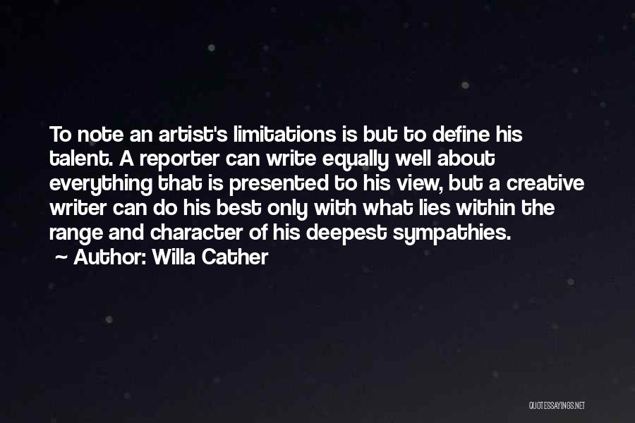Define Character Quotes By Willa Cather