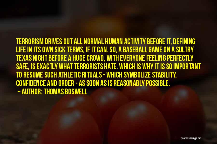 Defining Terms Quotes By Thomas Boswell