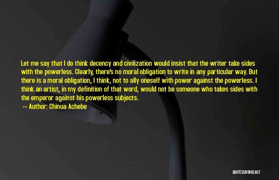 Definition Of An Artist Quotes By Chinua Achebe