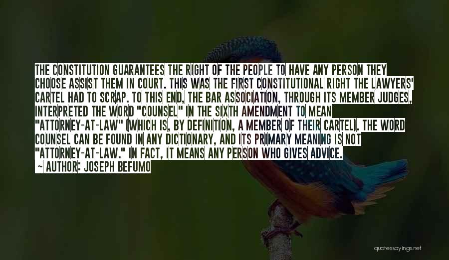 Definition Of Law Quotes By Joseph Befumo