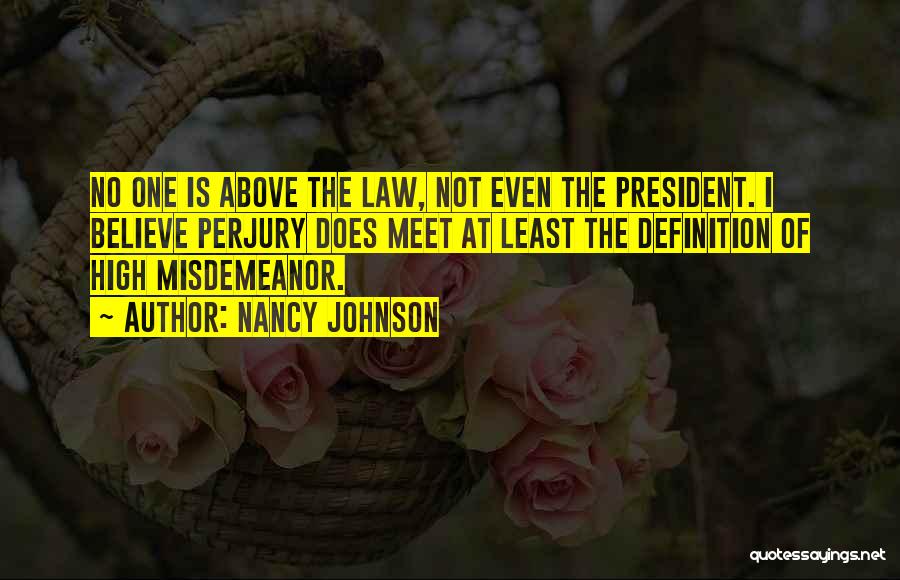 Definition Of Law Quotes By Nancy Johnson