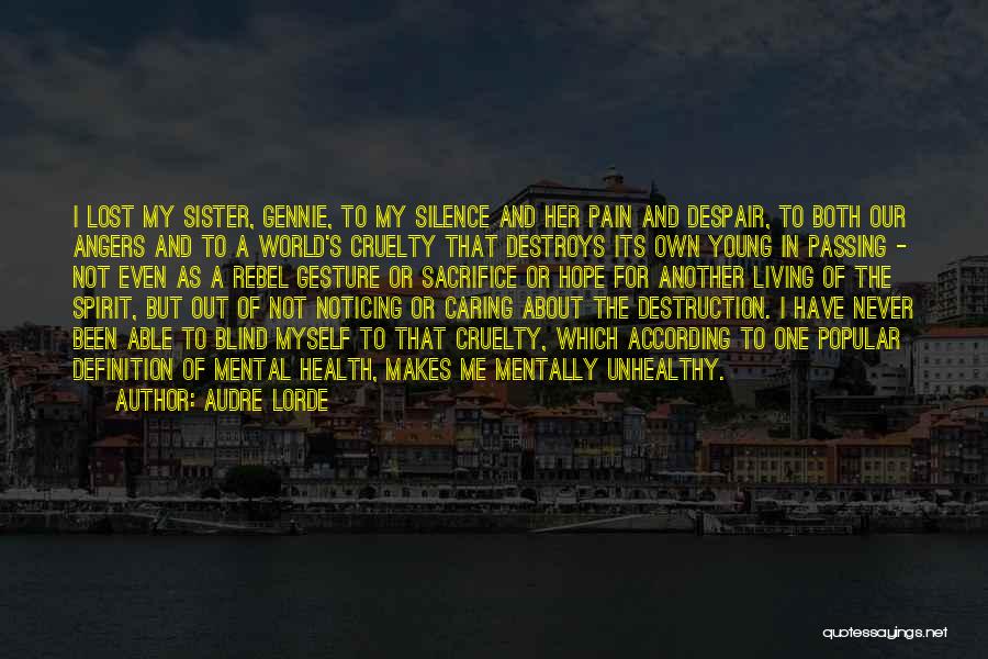 Definition Of Myself Quotes By Audre Lorde