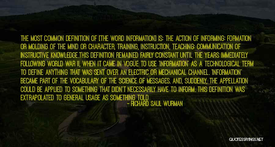 Definition Of Science Quotes By Richard Saul Wurman