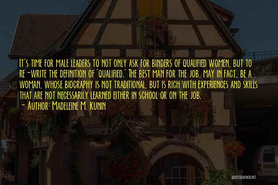 Definition Of Woman Quotes By Madeleine M. Kunin