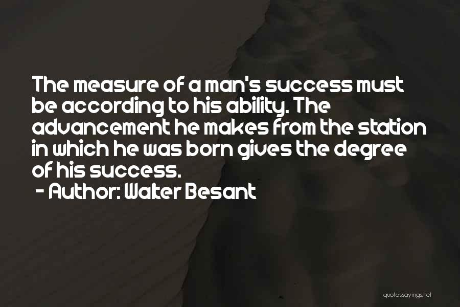 Degree Success Quotes By Walter Besant