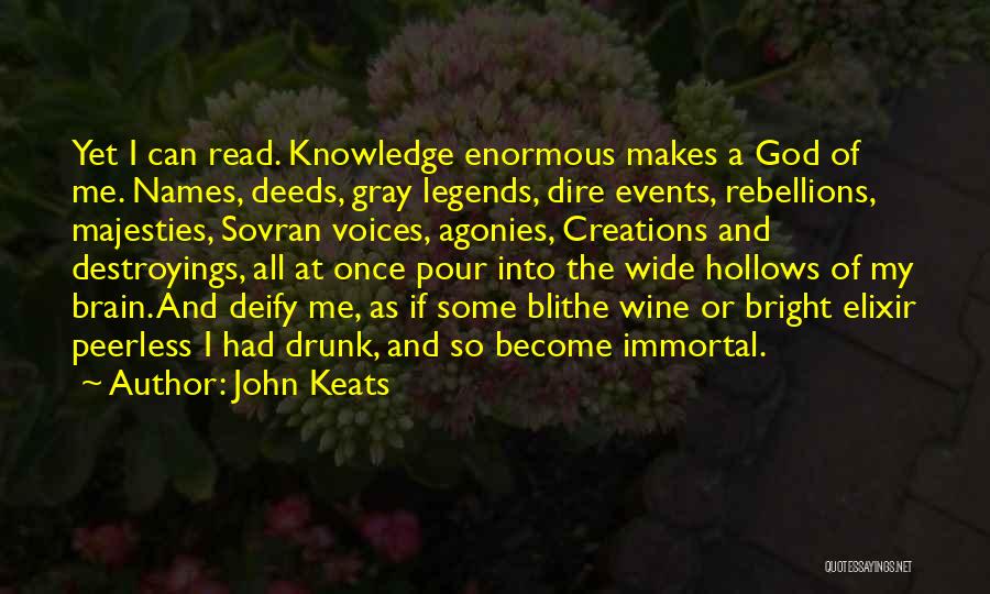 Deify Quotes By John Keats