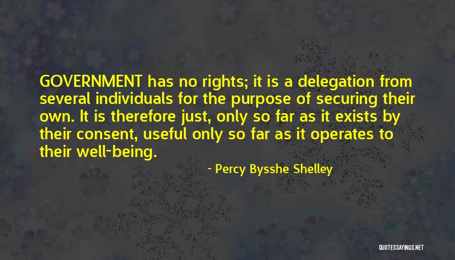 Delegation Quotes By Percy Bysshe Shelley