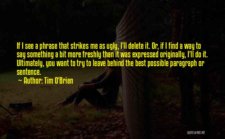 Delete Me Quotes By Tim O'Brien