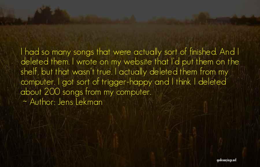 Deleted Quotes By Jens Lekman