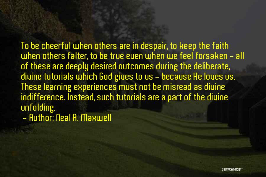 Deliberate Indifference Quotes By Neal A. Maxwell