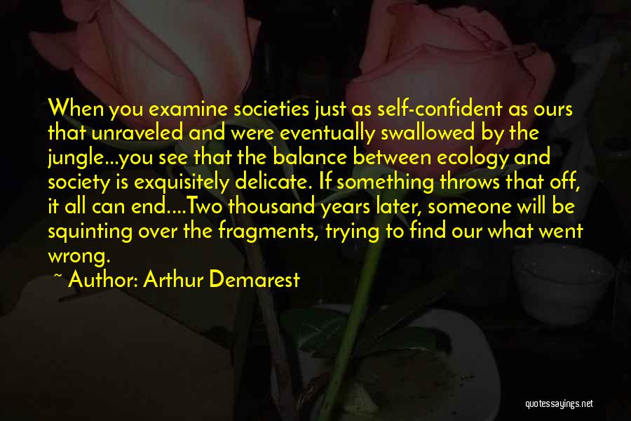 Delicate Balance Quotes By Arthur Demarest