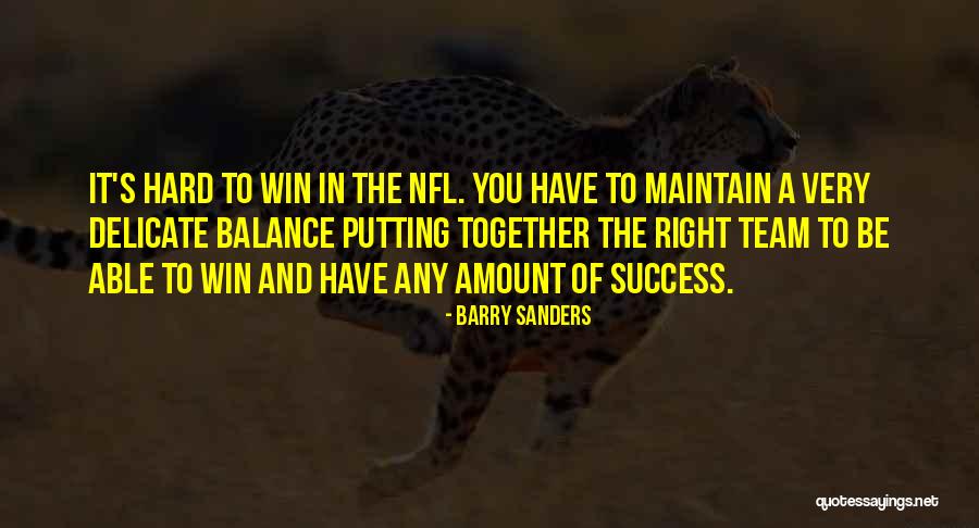 Delicate Balance Quotes By Barry Sanders