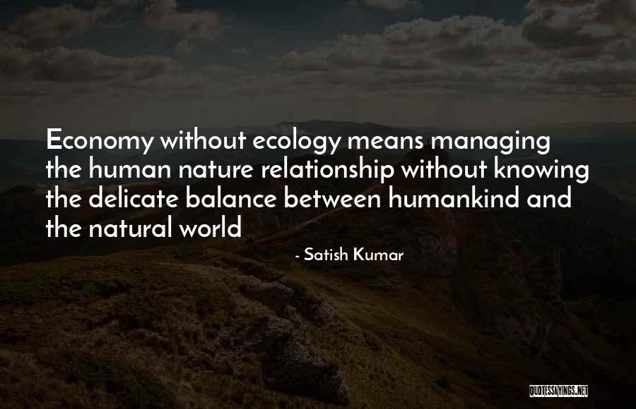 Delicate Balance Quotes By Satish Kumar