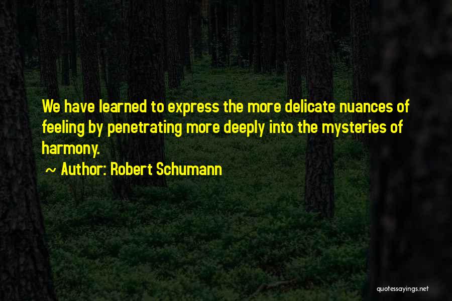 Delicate Feelings Quotes By Robert Schumann