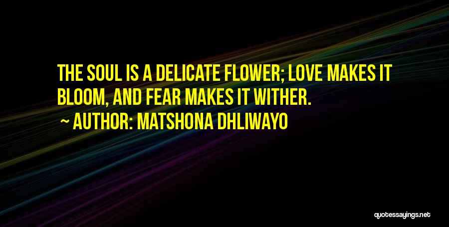 Delicate Flower Quotes By Matshona Dhliwayo