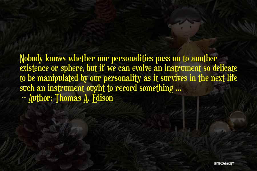 Delicate Life Quotes By Thomas A. Edison