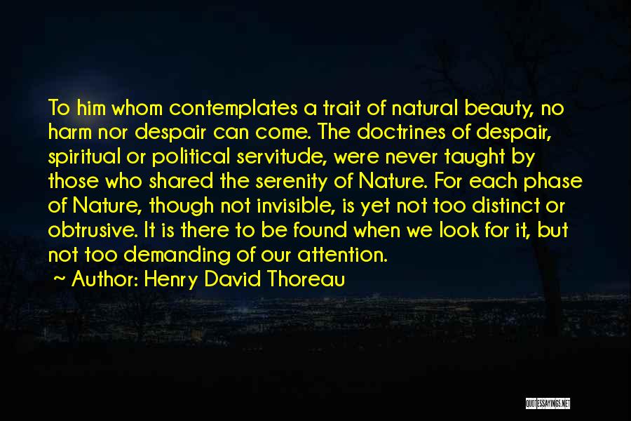 Demanding Attention Quotes By Henry David Thoreau