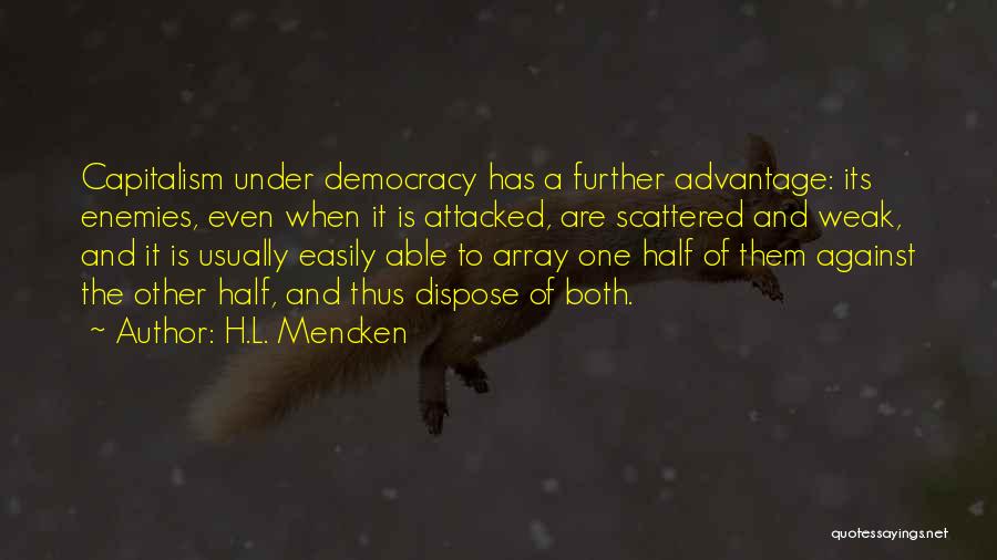 Democracy And Capitalism Quotes By H.L. Mencken