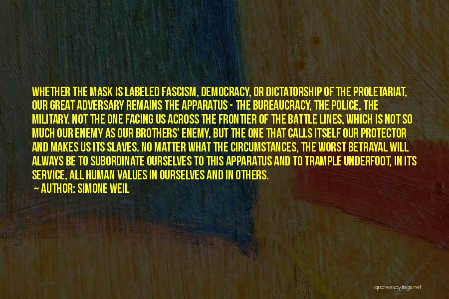 Democracy And Dictatorship Quotes By Simone Weil