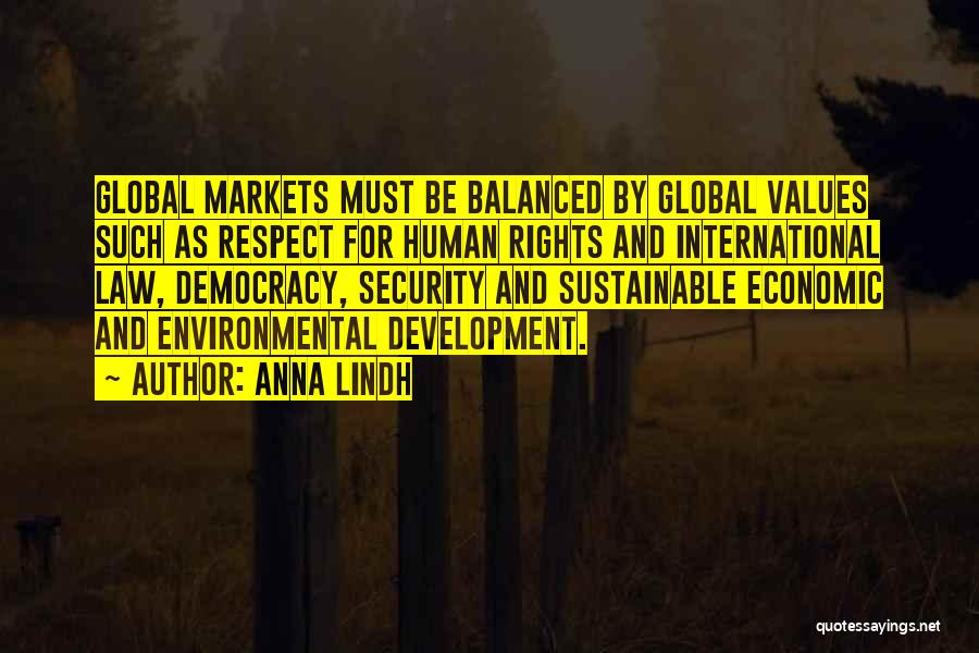 Democracy And Human Rights Quotes By Anna Lindh