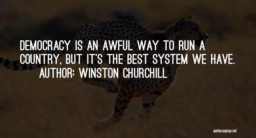 Democracy Churchill Quotes By Winston Churchill