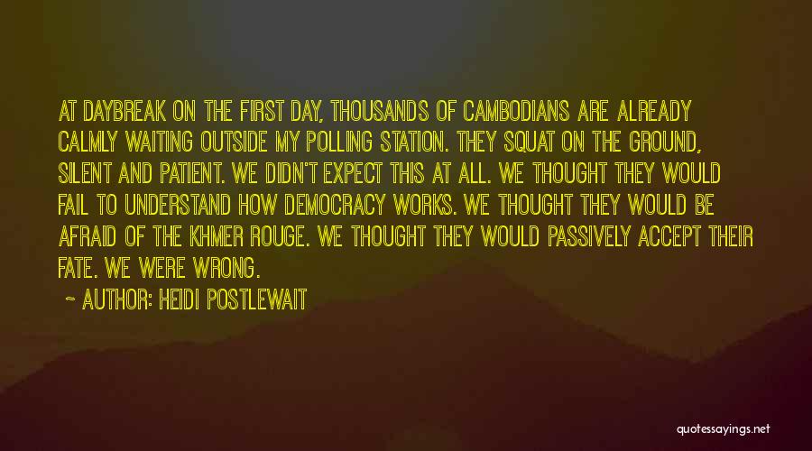 Democracy Day Quotes By Heidi Postlewait